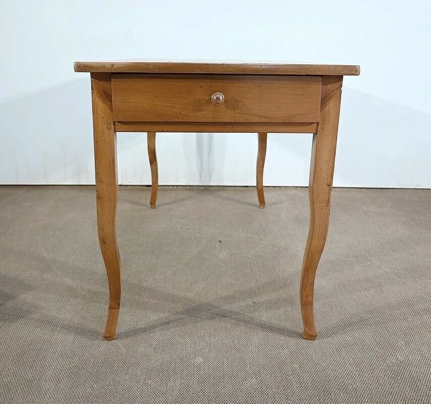 Furniture Farm Table In Blond Cherry, Louis XV Style – 2nd Part Of The 19th Century photo
