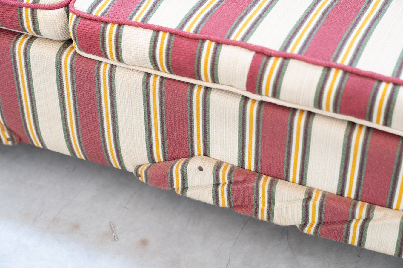 American Lounge Furniture In Original Striped Fabric1970s photo furniture