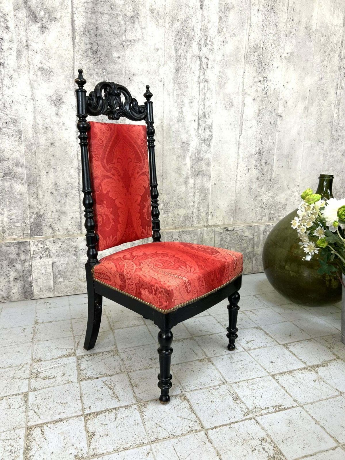 Decorative Individual Ebonised Napoleon III Slipper Chair photo for sale