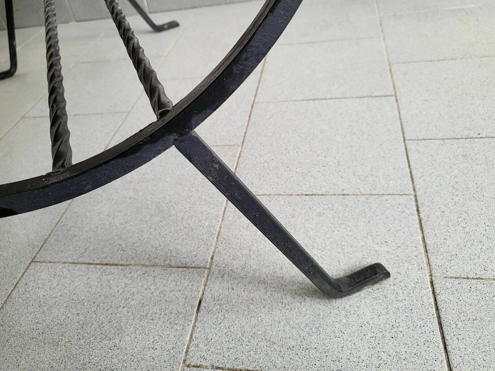 photo for sale Coffee Table Vintage Side Table 1950 Ceramic & Metal Hunting 50s