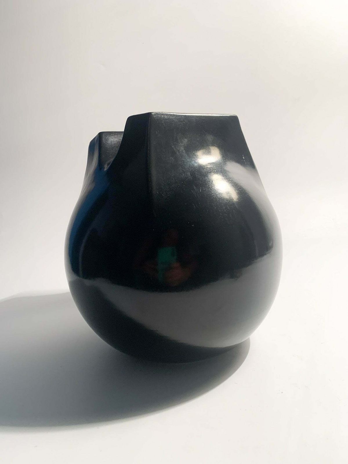 photo for sale Ceramic Whistle Vase With Double Mouth By Franco Bucci, 1970s