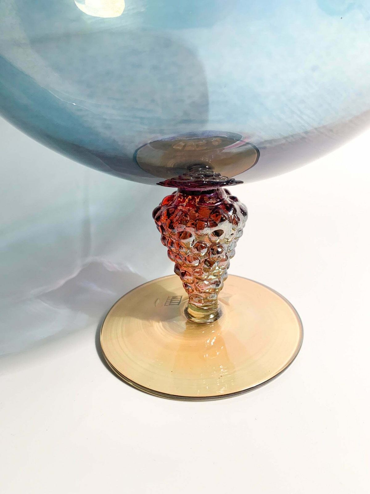 Hand Blown Glass Centerpiece By Pitti Studio From The 1980s photo 122.5