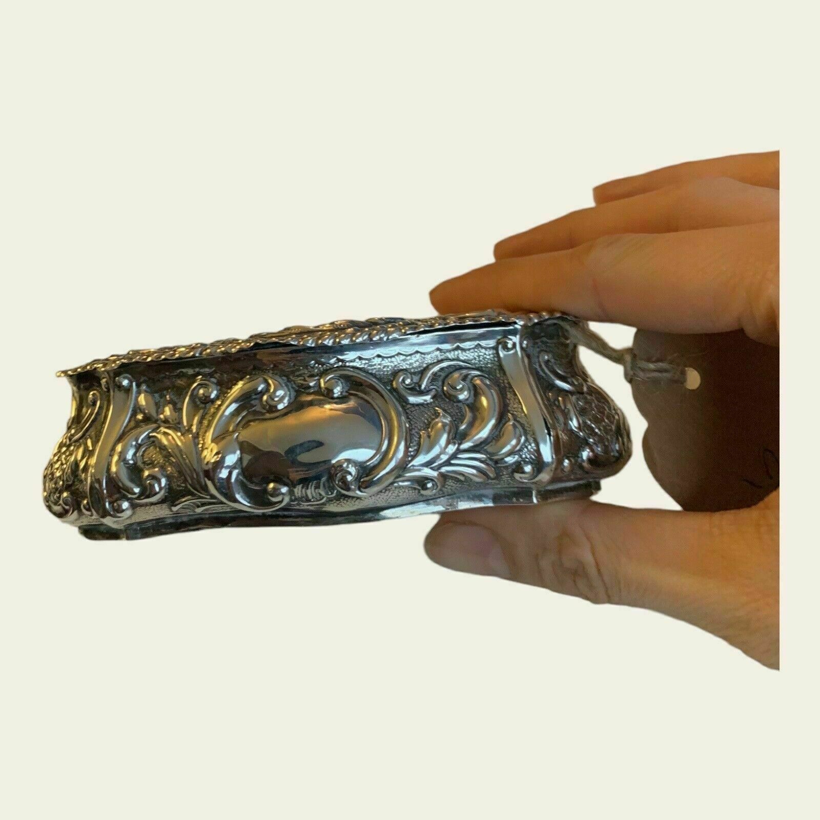 Victorian Sterling Silver Snuff Box, Made By E J Trevitt And Sons And Hallmarked Chester 1905 photo for sale