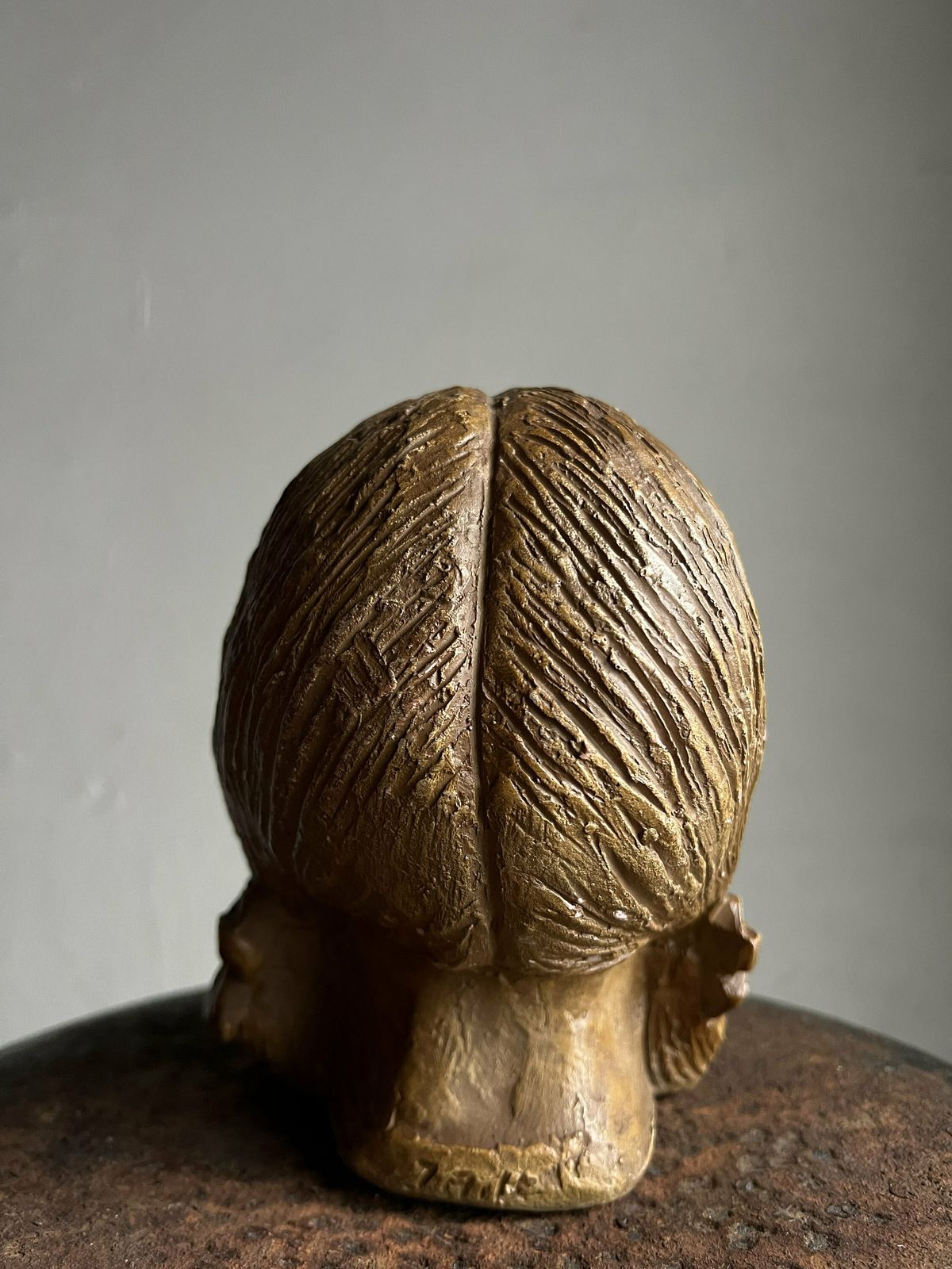 Stoneware Girl Head Sculpture Ceramic Figurine Netherlands Vintage photo buy