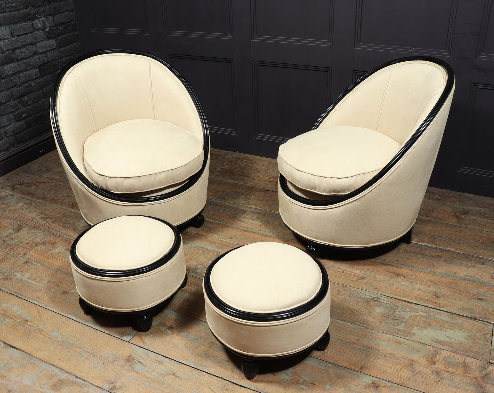 French Art Deco Salon Chairs Manner Of Ruhlman C1925 photo Furniture