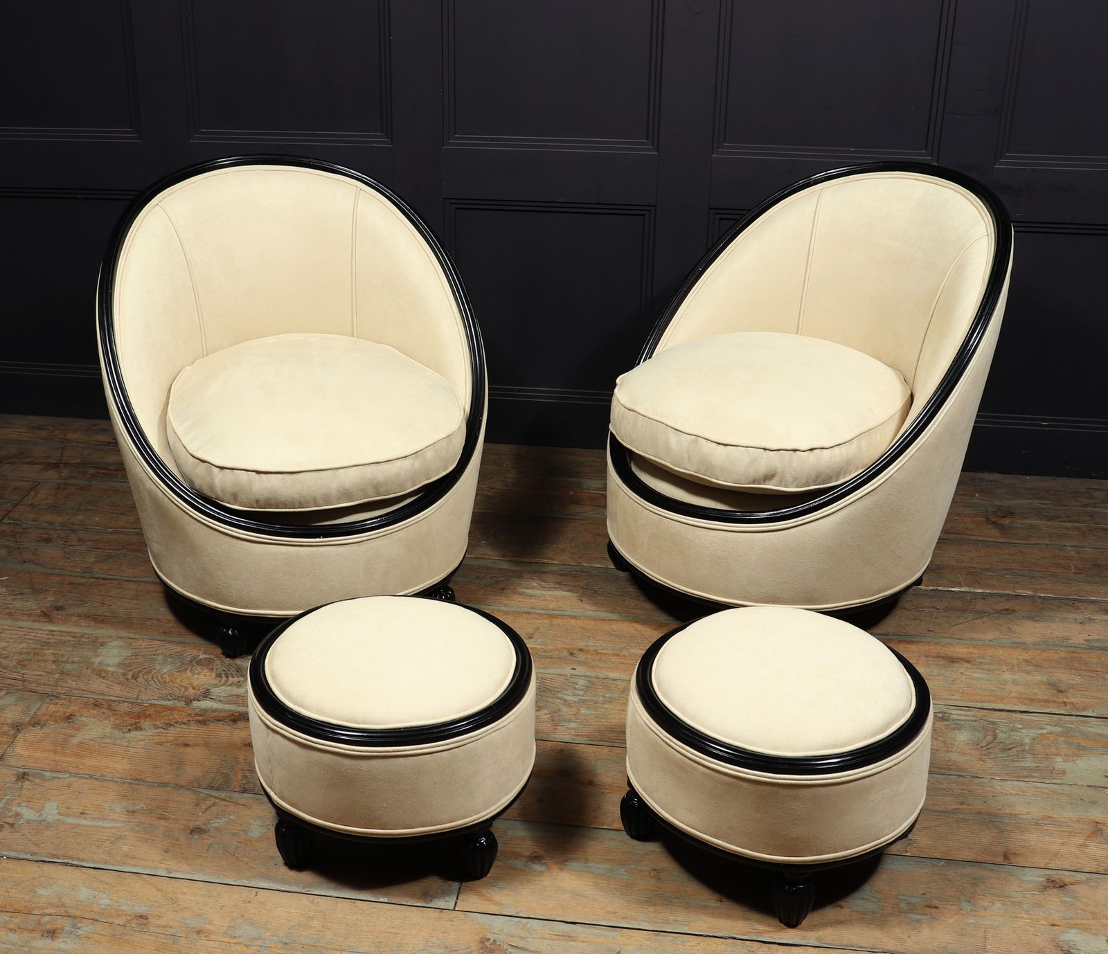 French Art Deco Salon Chairs Manner Of Ruhlman C1925 photo 3750.0