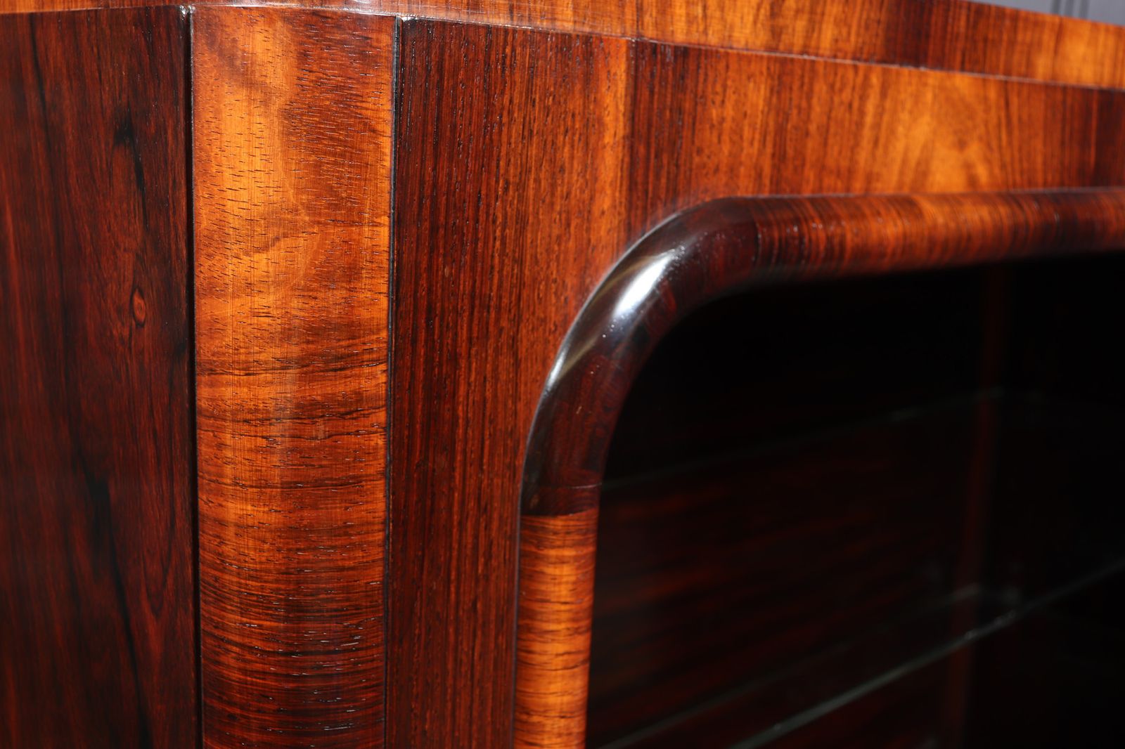 Art Deco Display Cabinet In Rosewood photo for sale