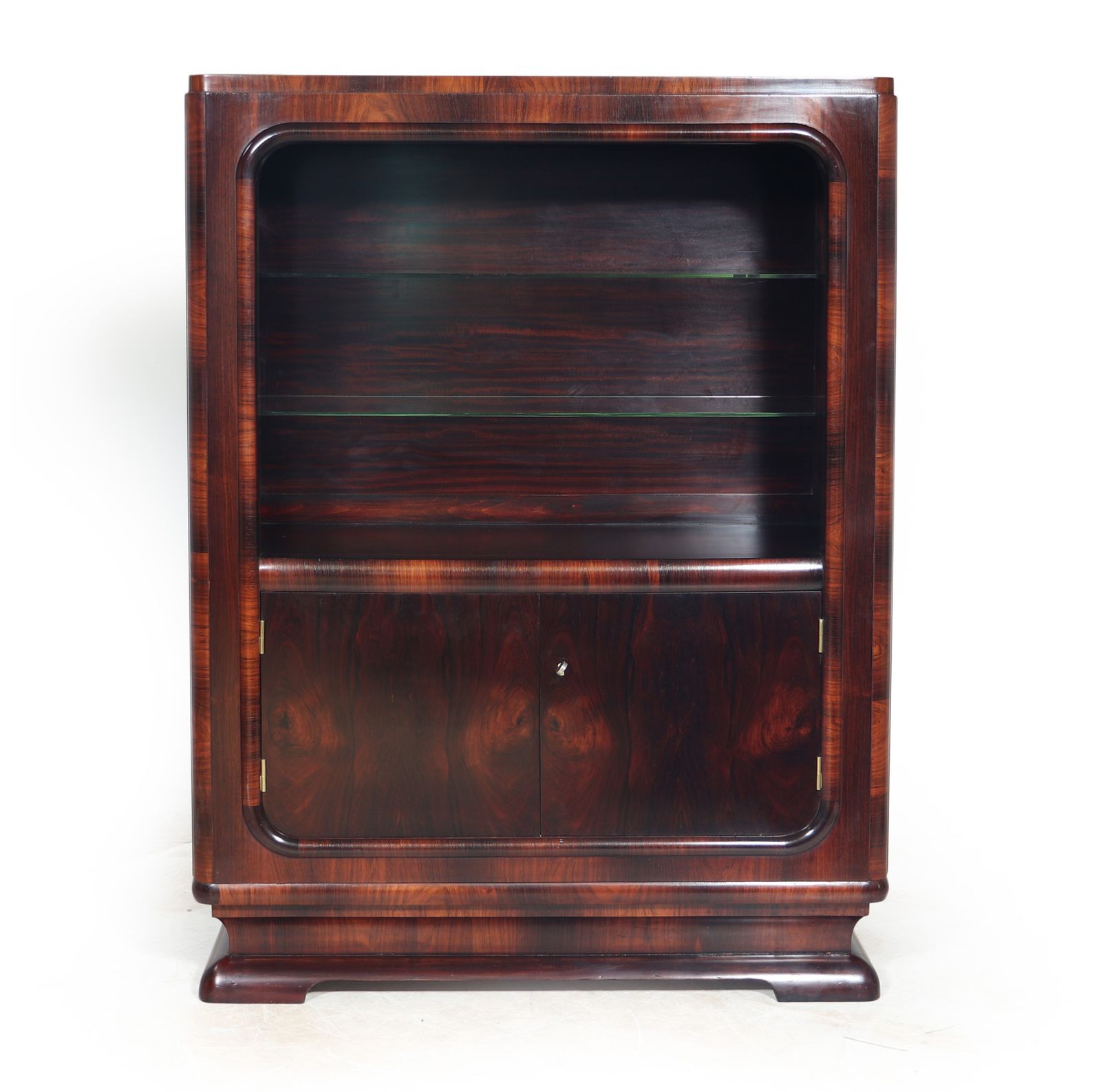 photo vintage Art Deco Display Cabinet In Rosewood