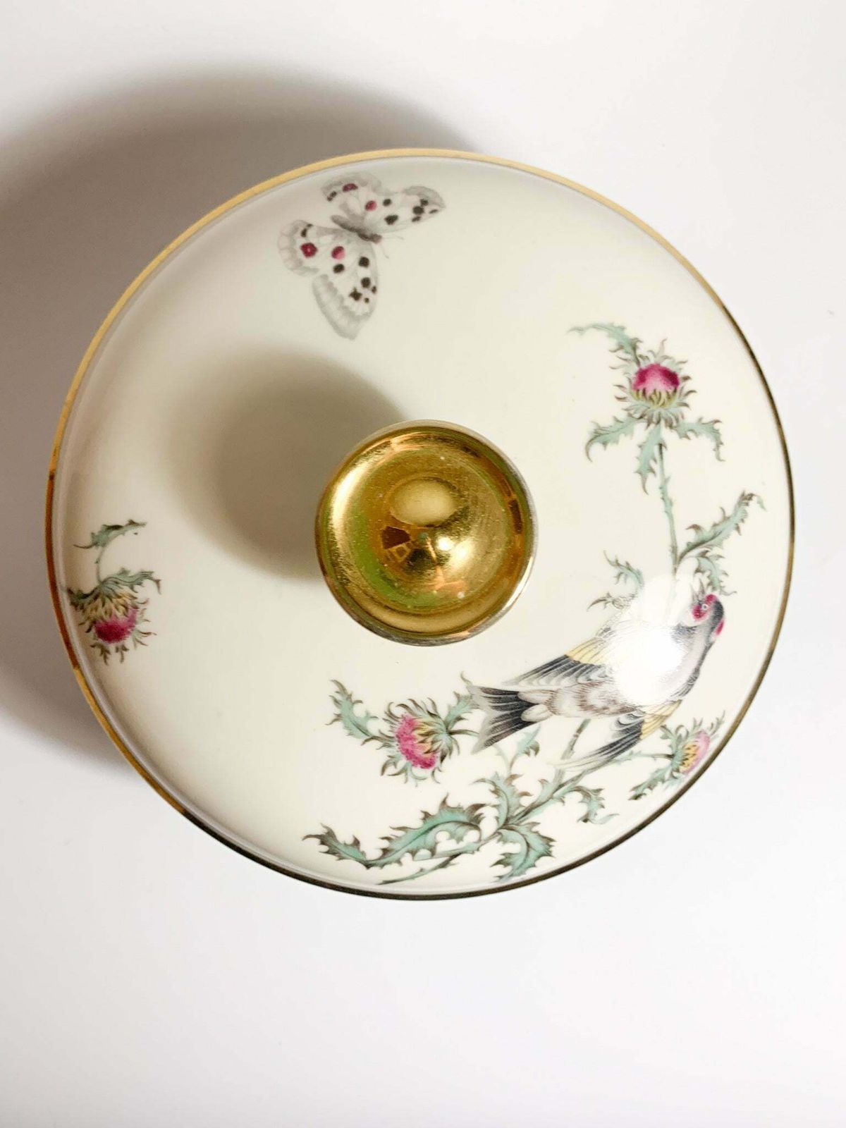 Porcelain Potiche By Johann Seltmann, Hand Decorated From The 1950s photo vintage