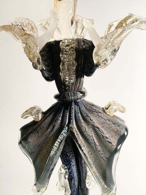 Figurative Statue In Hand Blown Murano Glass Attributable To Salviati In The 1960s photo for sale