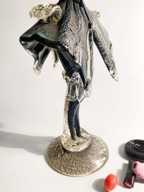 Figurative Statue In Hand Blown Murano Glass Attributable To Salviati In The 1960s photo vintage