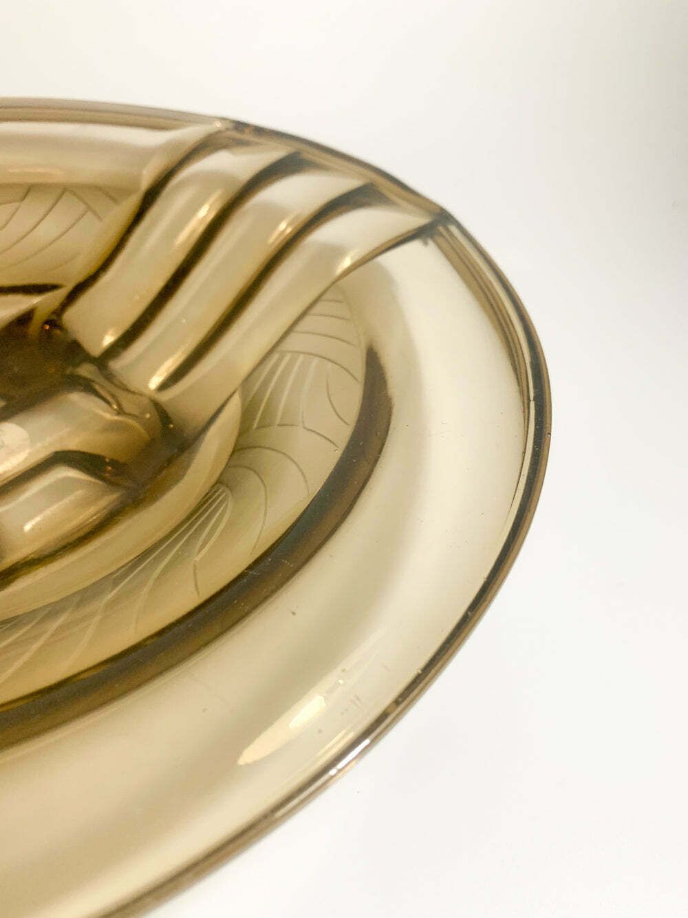 1930s Decò Glass Centerpiece Plate photo vinterior