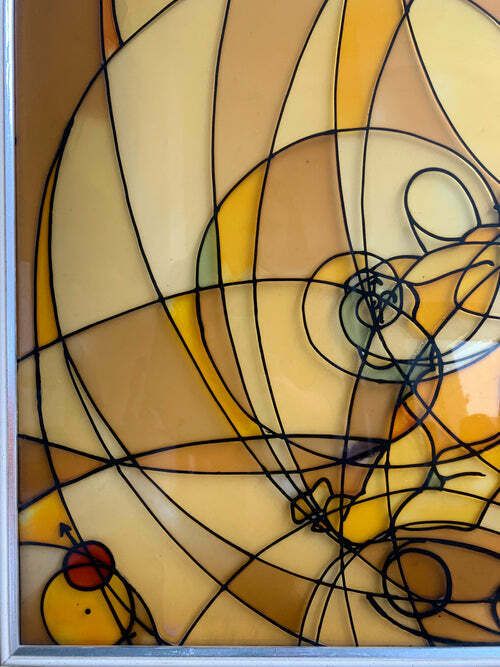 Cloisonnè Painting On Methacrylate Depicting The Birth Theme Of Aquarius 1982 photo buy