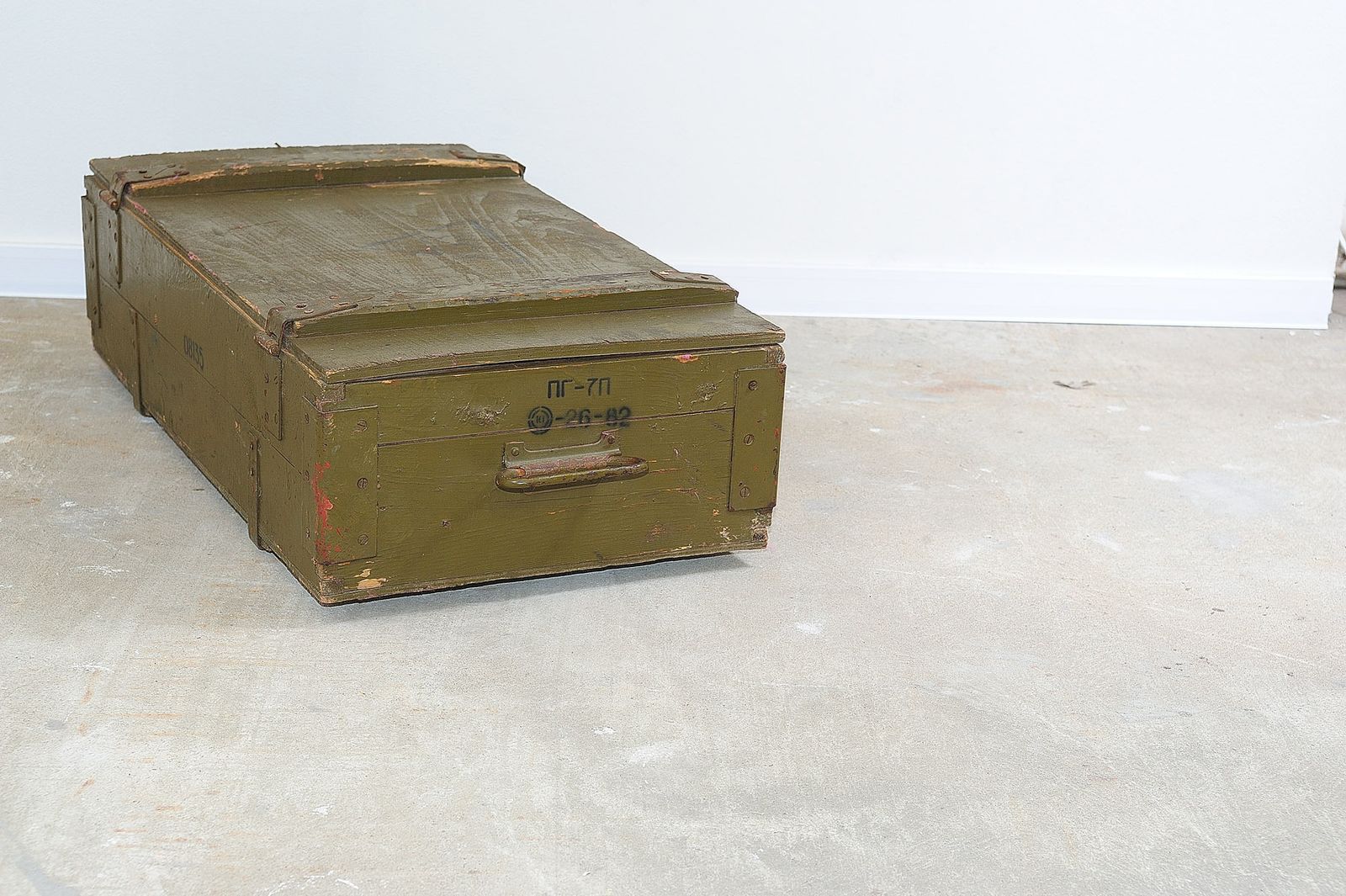 Eastern Bloc Wooden Military Crate, Soviet Union photo vintage