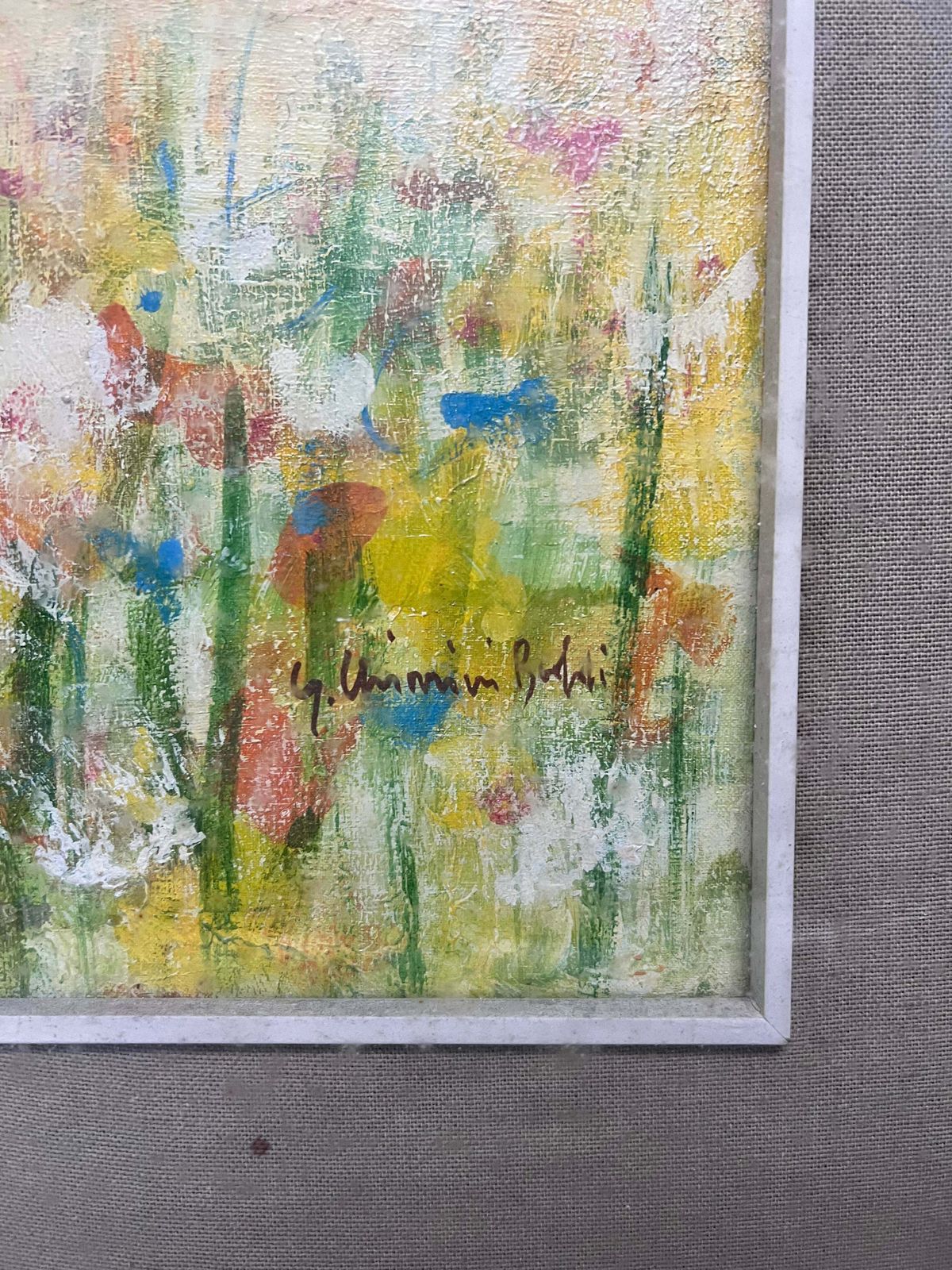 Oil Painting On Canvas "Summer" By Giorgio Chiarini Boddi, 1960s photo for sale