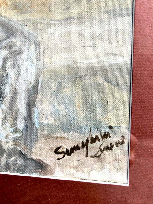 Oil Painting On Canvas By Lucio Semeghini, 1930s photo for sale