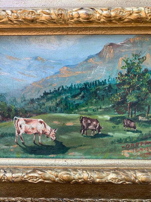 Oil On Canvas Landscape Painting "Oropa" By Roffa From 1933 photo for sale