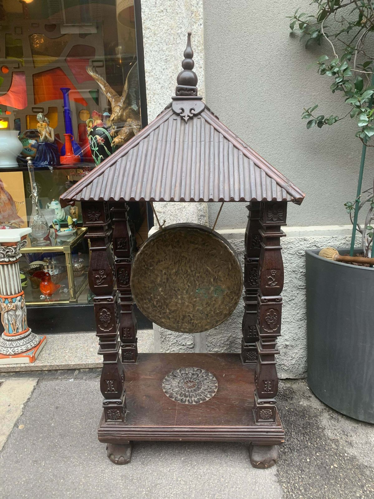 Chinese Wooden Gong From The 19th Century