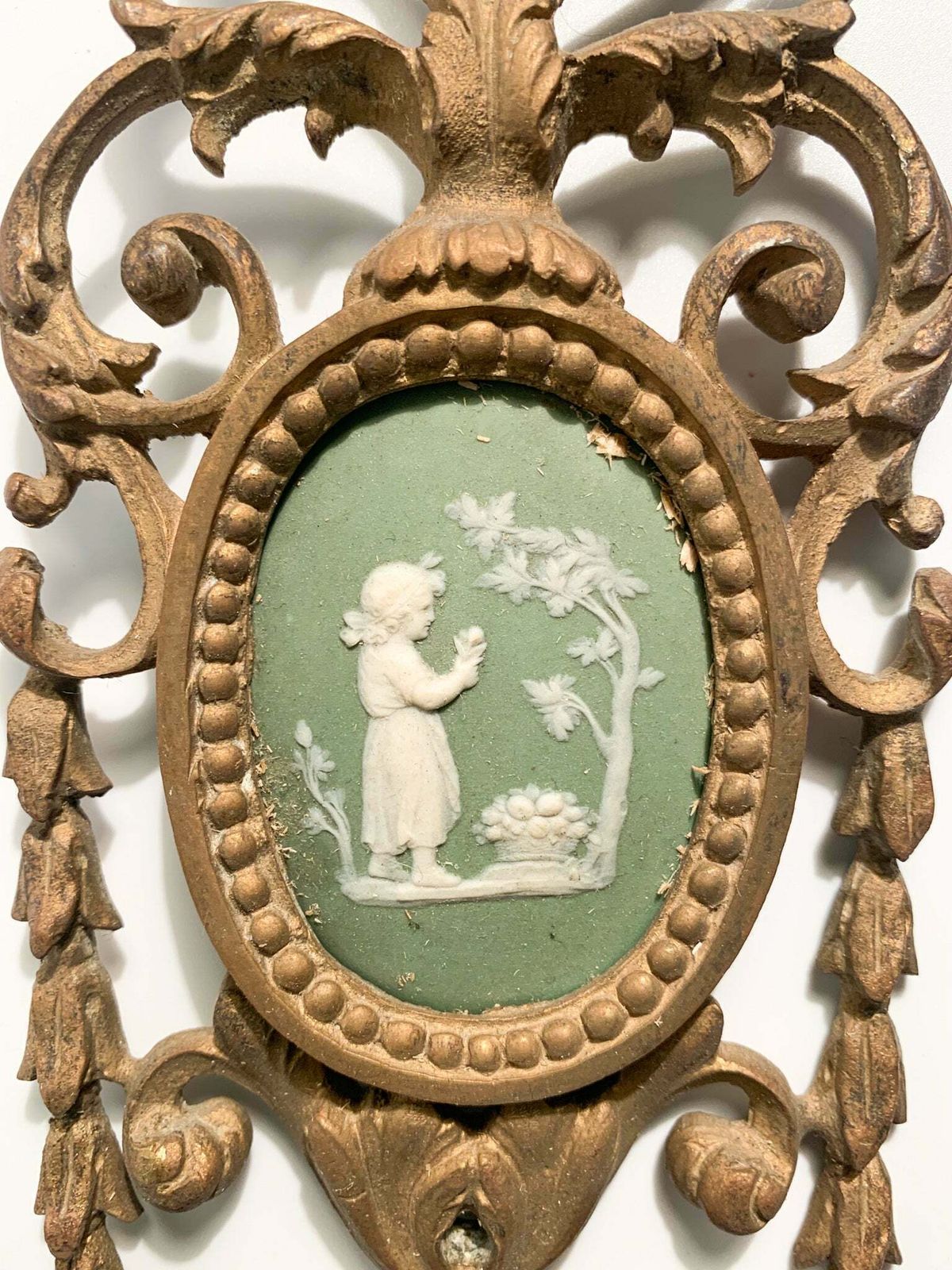 photo for sale Pair Of Bronze And Cameo Appliques From The 19th Century