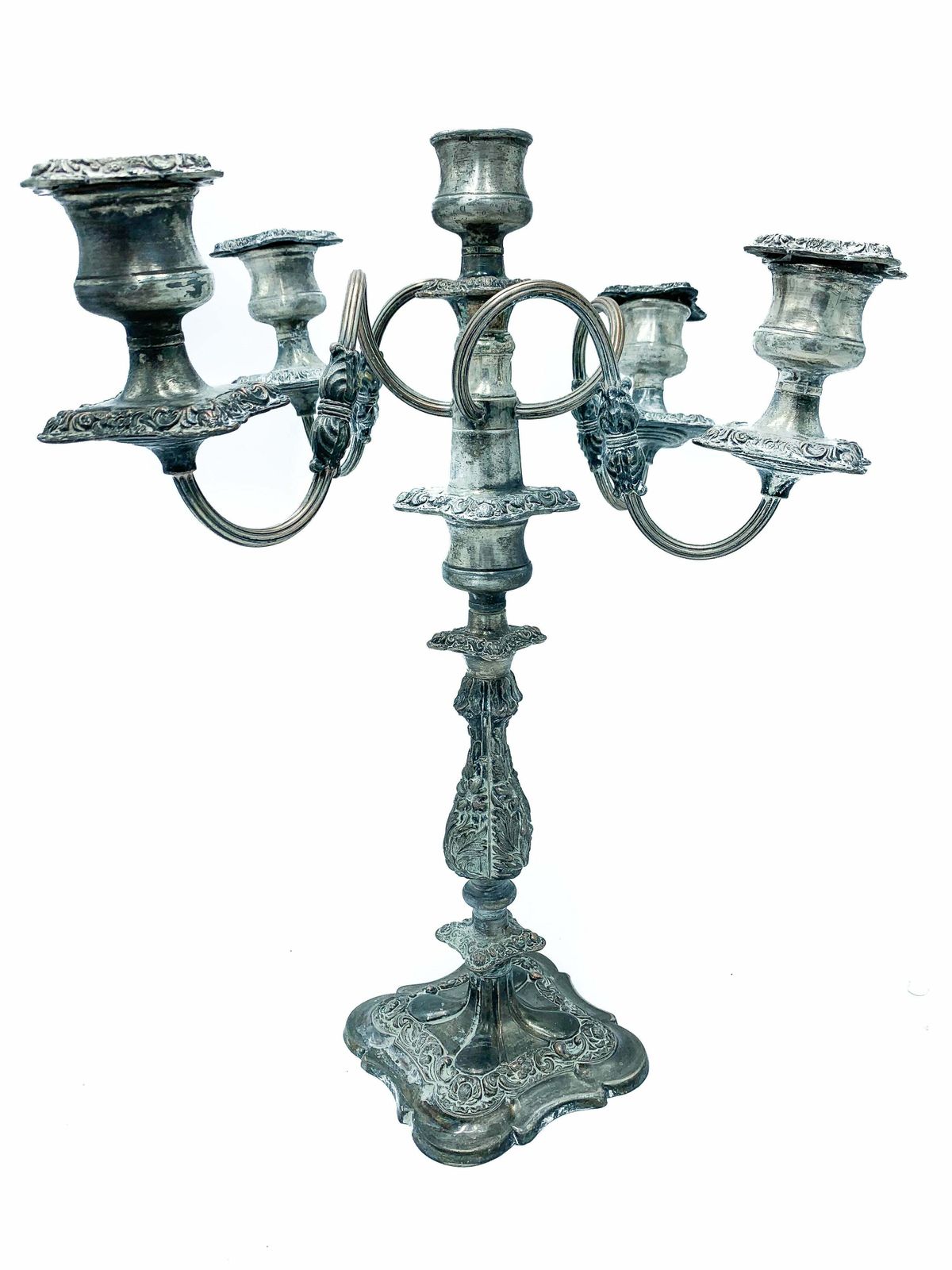 Pair Of 1950s Metal Candlesticks