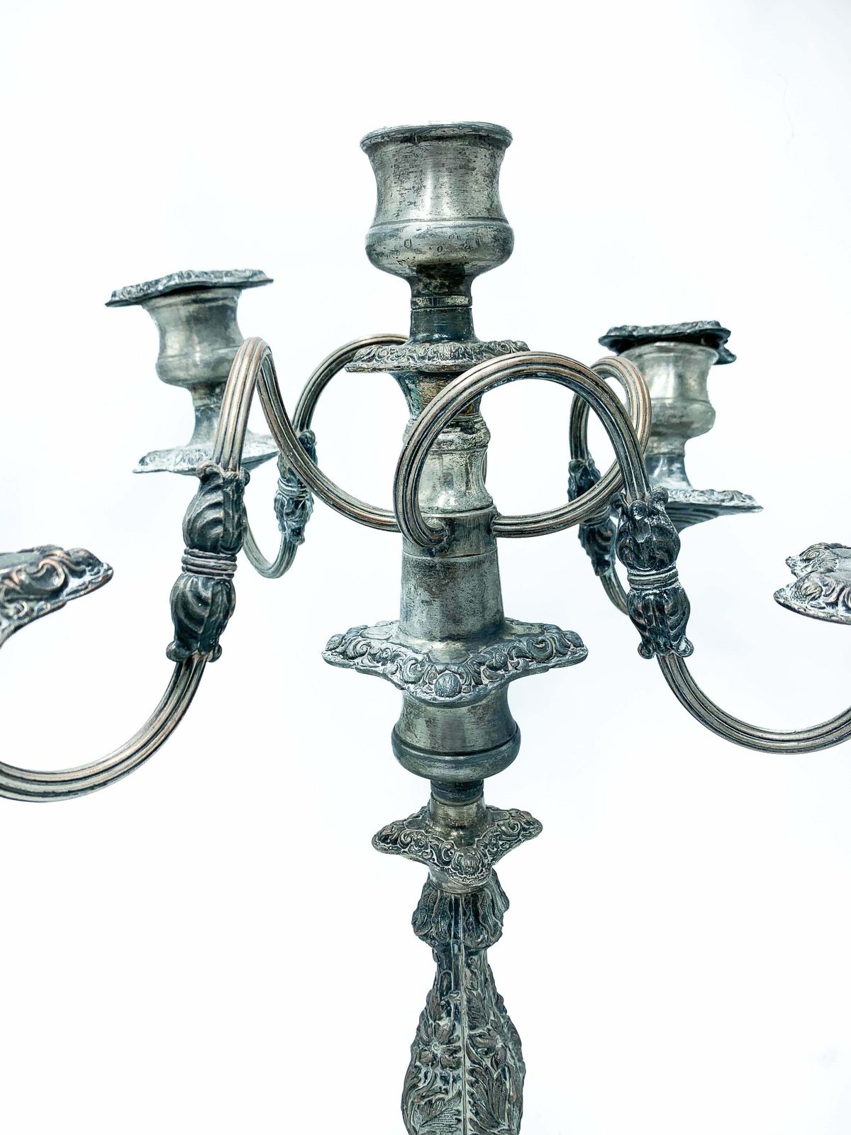 Pair Of 1950s Metal Candlesticks photo for sale