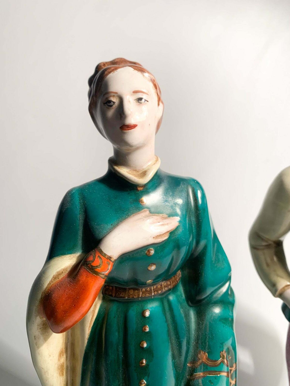 Pair Of Ceramic Lady And Gentleman Figurines By Zaccagnini From The 1940s photo Home Decor