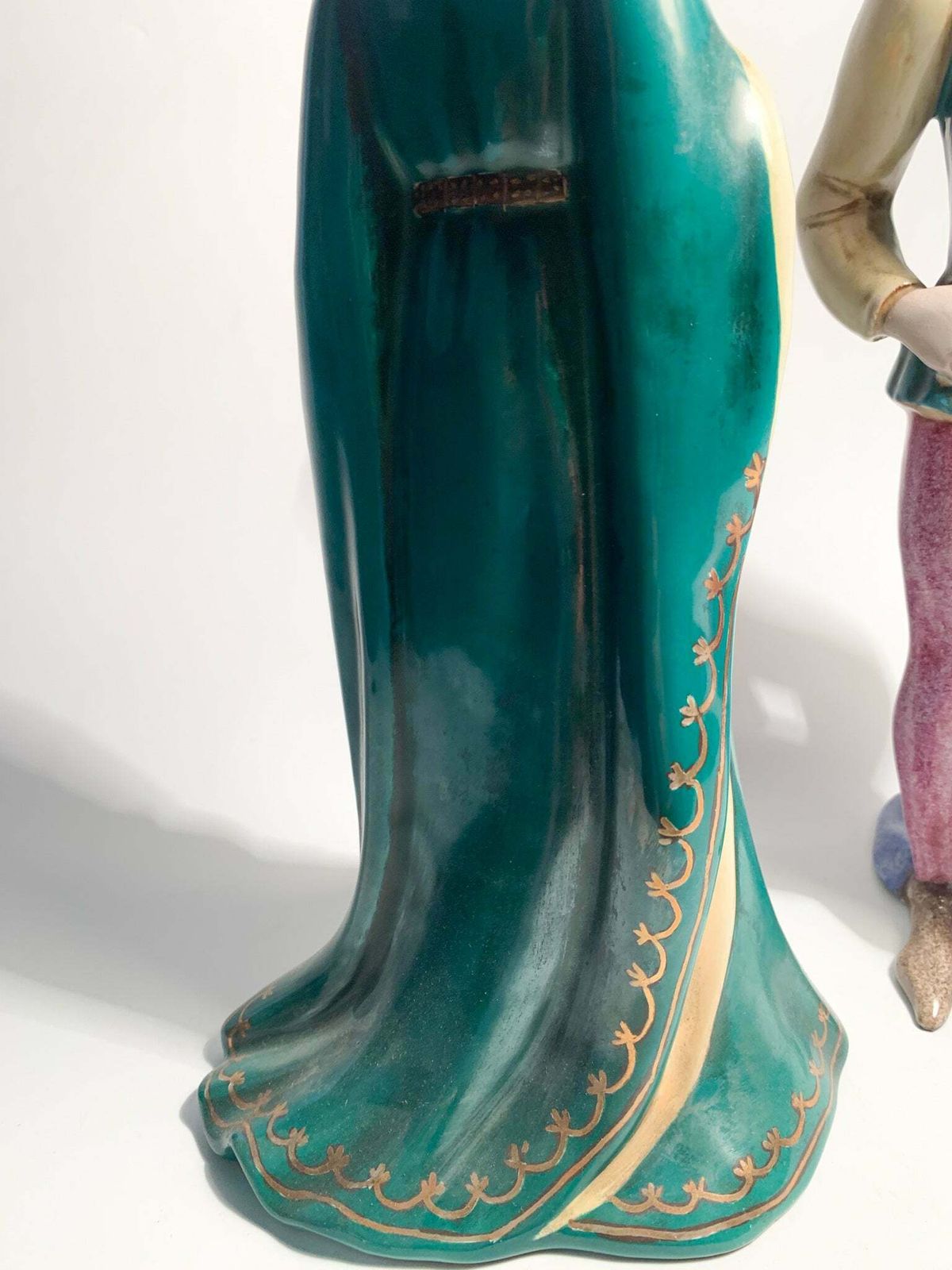 Pair Of Ceramic Lady And Gentleman Figurines By Zaccagnini From The 1940s photo vintage