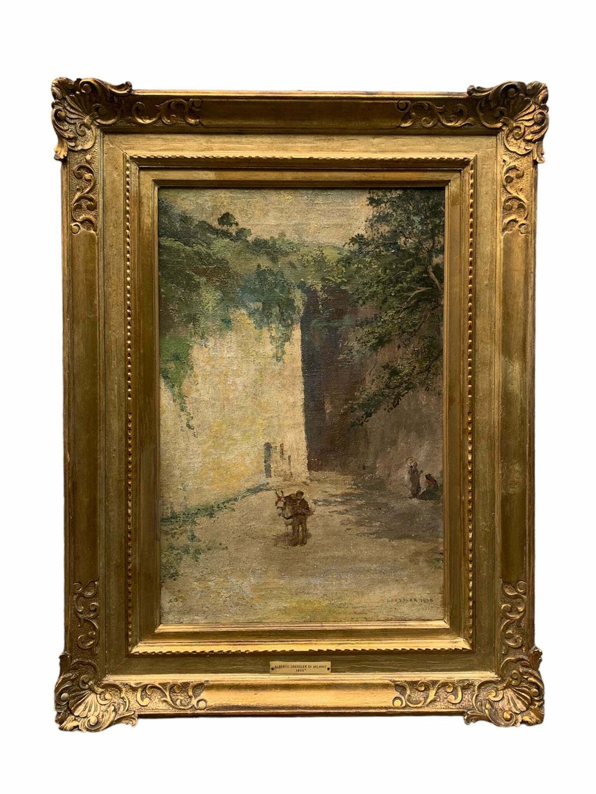 Oil On Canvas Painting By Alberto Dressler Of Milan From 1935