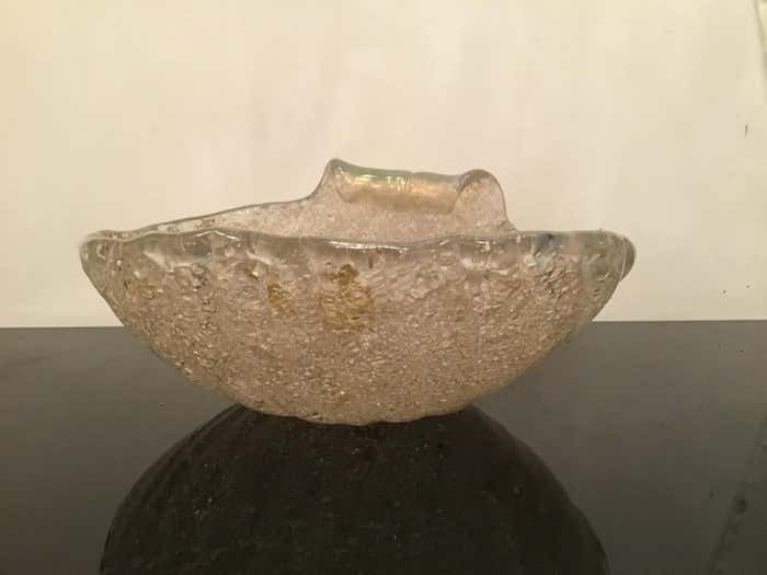 photo vinterior Seguso Centerpiece Iridescent Rugiada Murano Glass, 1950, Italy