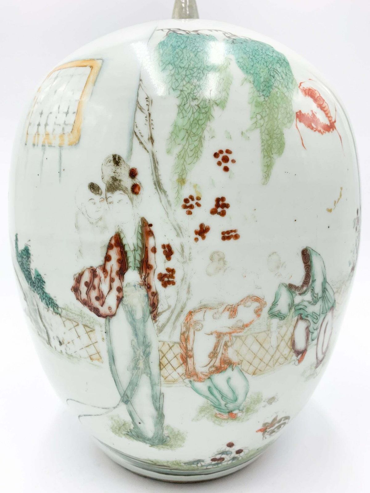 Hand Painted Chinese Porcelain Vase From The Early Twentieth Century photo buy