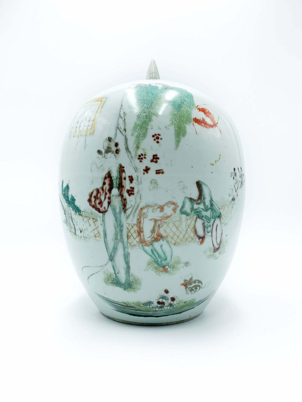 photo for sale Hand Painted Chinese Porcelain Vase From The Early Twentieth Century