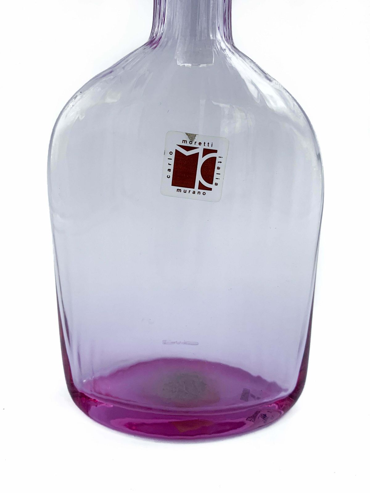 Murano Glass Bottle Signed Carlo Moretti photo for sale