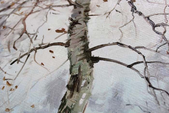 photo for sale Edgars Vinters Birches. 1957, Oil On Cardboard, 45x60 Cm