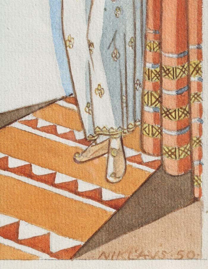 Niklavs Strunke Fairy Tale. 1950. Paper, Watercolor, 26, 5 X 19, 5 Cm photo Art