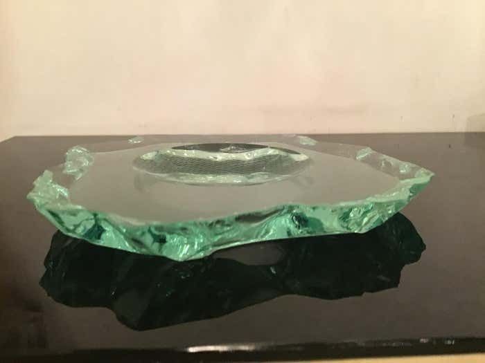 Fontana Arte Pietro Chiesa Empty Pockets/Ashtray/Centerpiece Glass, 1950, Italy photo vinterior