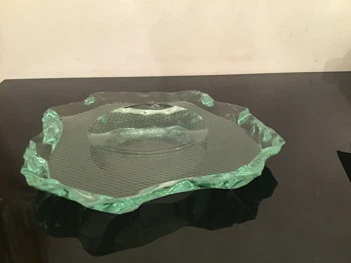 Fontana Arte Pietro Chiesa Empty Pockets/Ashtray/Centerpiece Glass, 1950, Italy photo buy