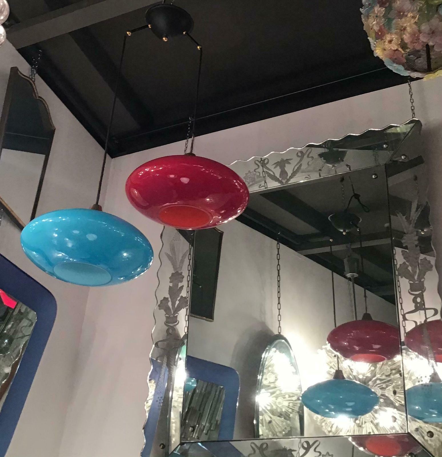 Vistosi Murano Glass Ottone Chandelier 1955 Italy photo 2436.0