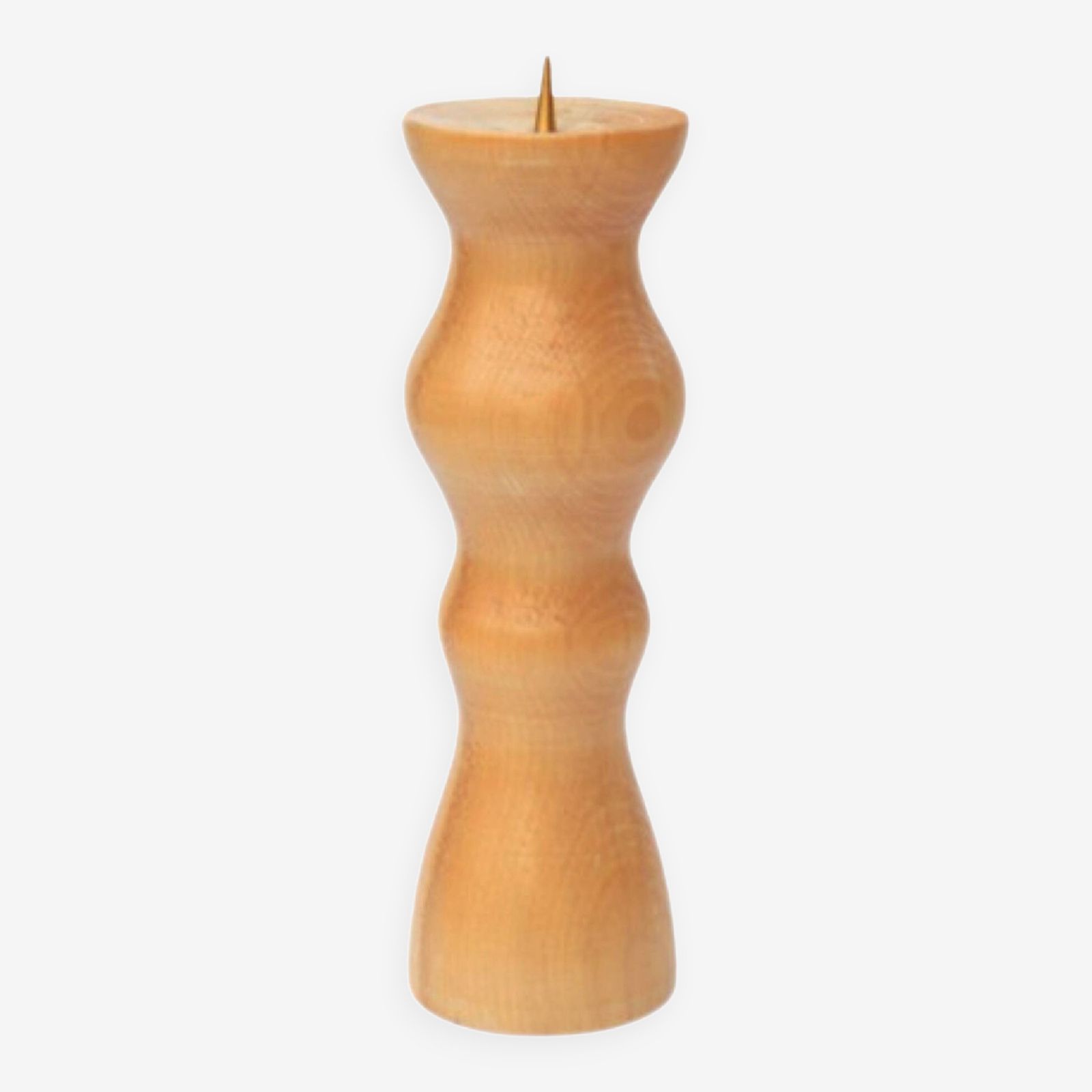 Wooden Modernist Candlestick, Denmark, 1970s.