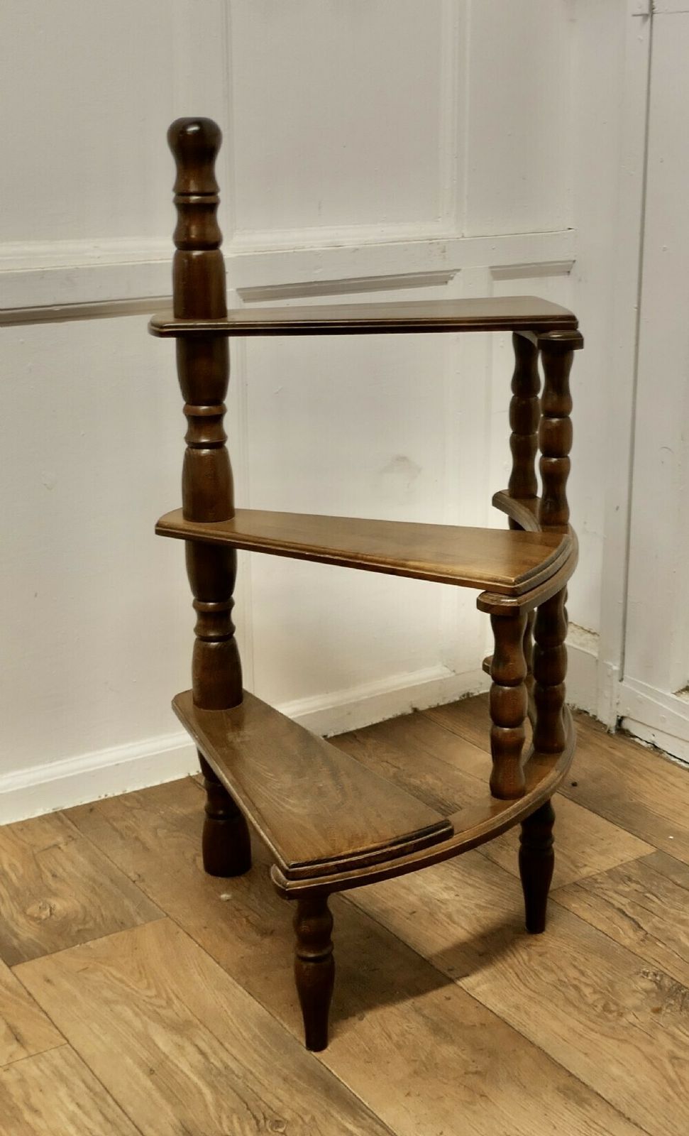 Spiral Library Steps With Turned Supports