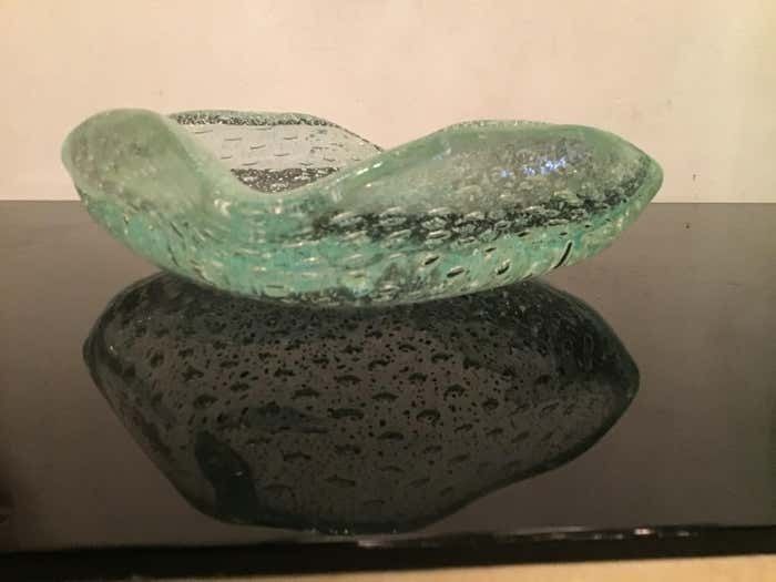 Venini Centerpiece Murano Glass, 1950, Italy photo vintage