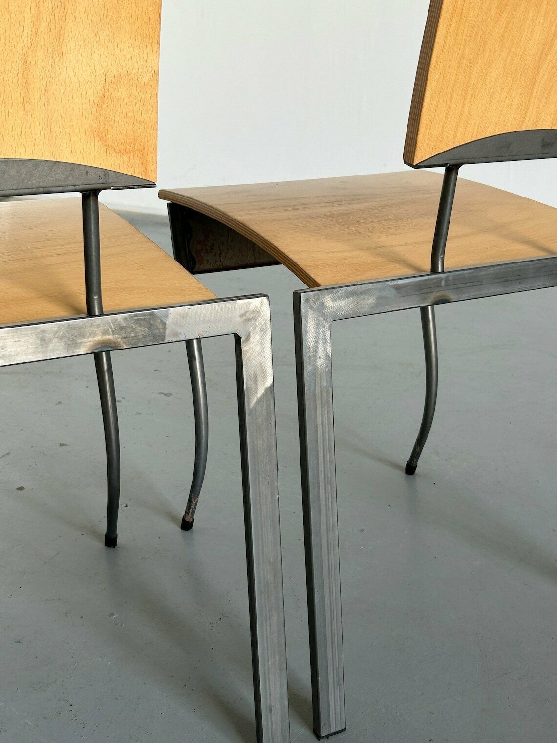 1 Of 2 Sculptural Memphis Design Postmodern Chairs By Karl Friedrich Förster For Kff, 1980s Germany photo vintage