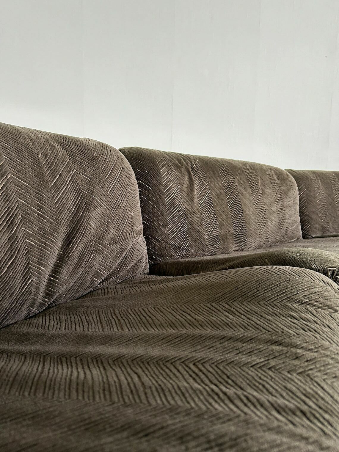 photo for sale Vintage Mid Century Modern Curved Modular Sofa In Style Of Vladimir Kagan, Attributed To Wittmann, Austria / 1970s Sectional Serpentine Sofa