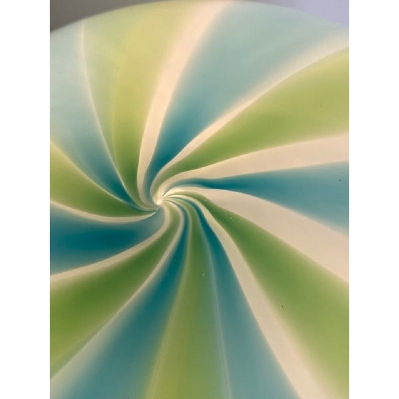 Contemporary Milky, Blue And Green Sphere Table Lamp In Murano Glass photo for sale