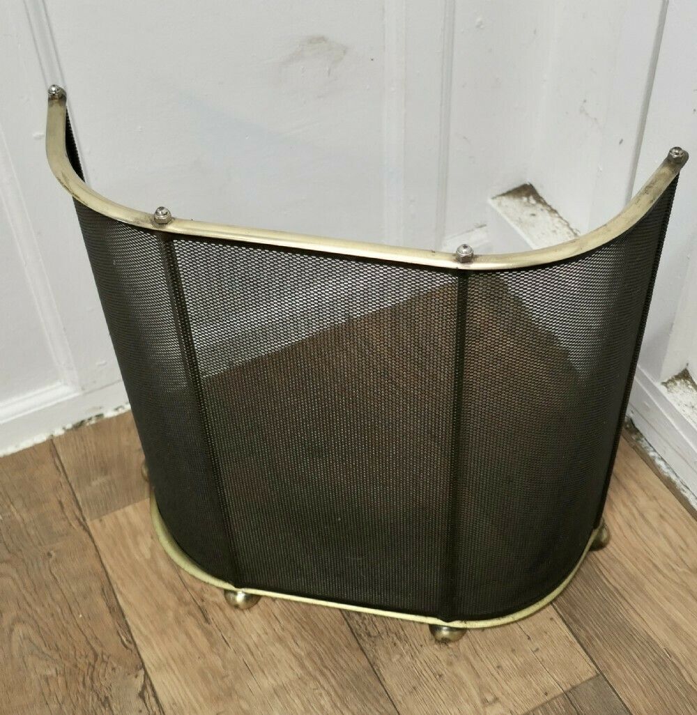 Curved Brass And Iron Nursery Fire Guard photo furniture