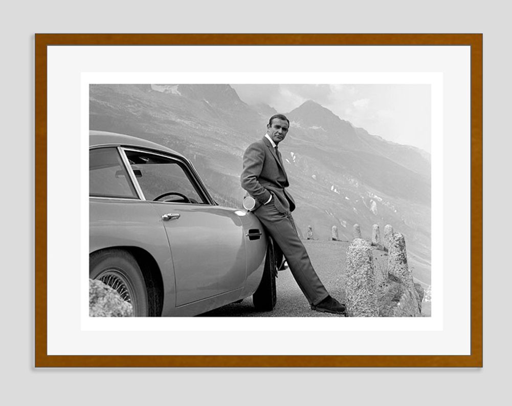 007 And His Db5 Brown Framed