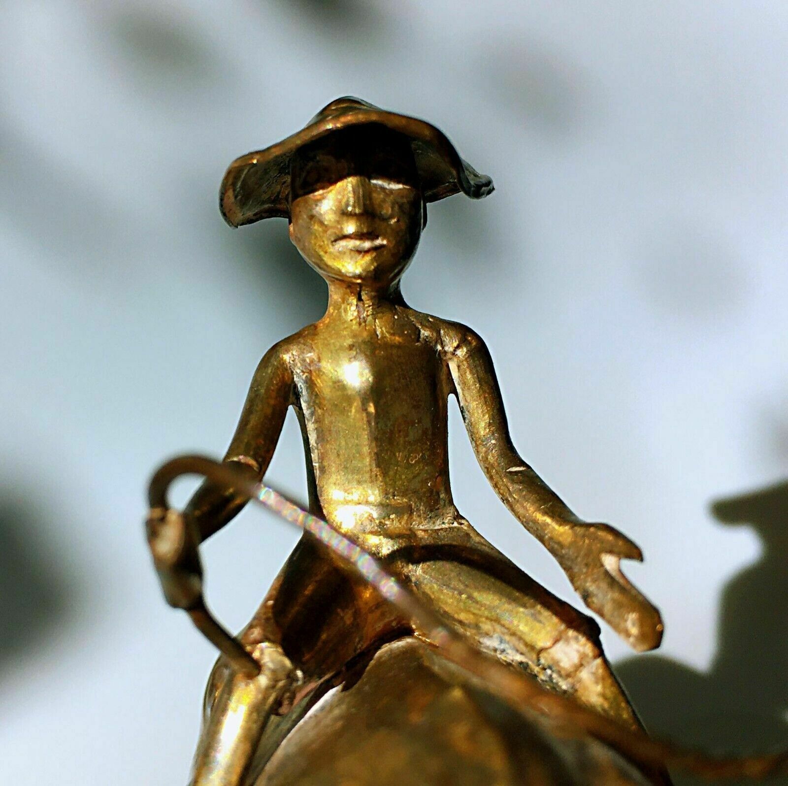 Fine Sculpture Of A Shepherd Boy And Cow   Bronze, Copper, Gilt   Asia   19th photo vinterior