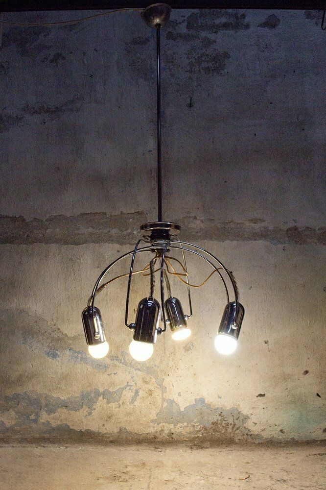 Steel Ceiling Lamp By Francesco Fois For Reggiani, Italy, 1960s photo furniture