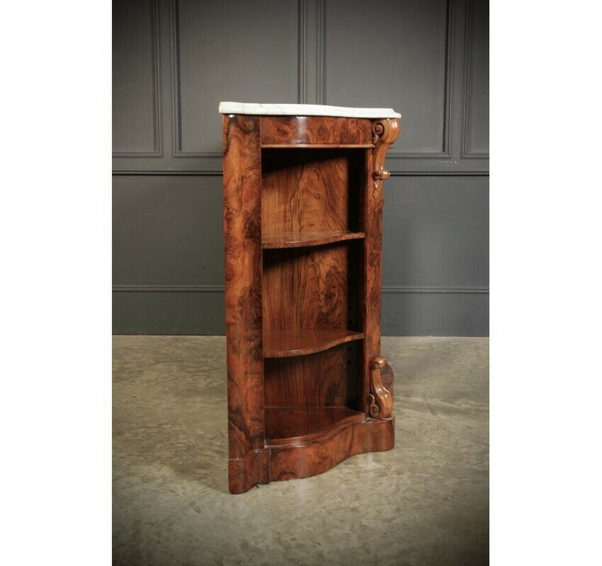 1682.46 Victorian Shaped Walnut Side Cabinet Credenza photo