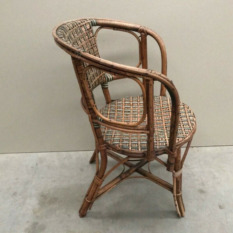 Bamboe Kinderfauteuil – Jaren 1930 photo for sale