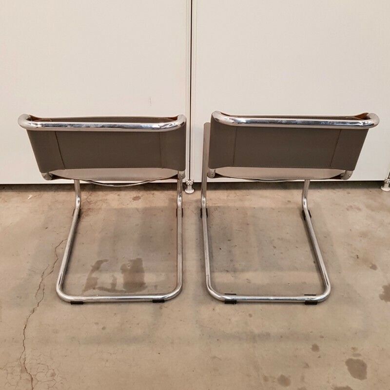 Paar Lederen Stoelen Naar Mart Stam photo buy